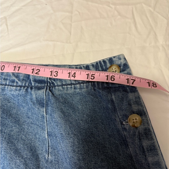 Vintage Eddie Bauer Denim Long Maxi Skirt Size 16 Button Side Slit 100% Cotton - Picture 5 of 6
